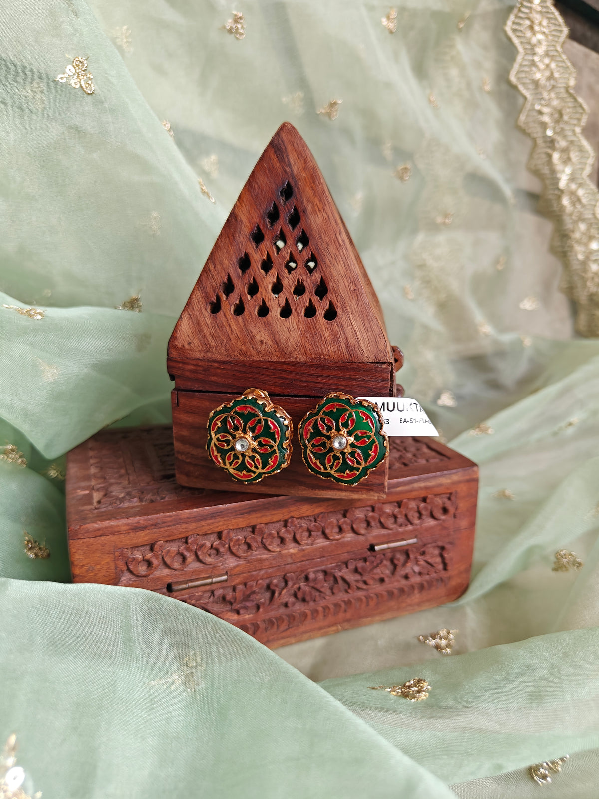 Amuukta Enamelled Bloom Studs