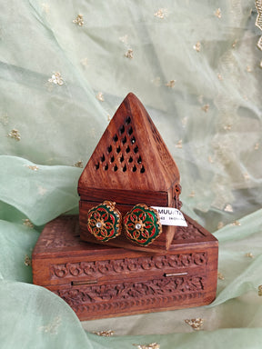 Amuukta Enamelled Bloom Studs