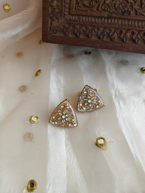 Amuukta Luminous Inlay Triangle Earrings