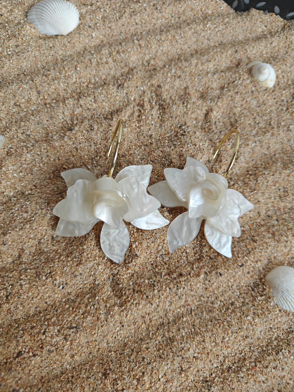 Amuukta 18K Gold Flower Immortal Bloom Earrings