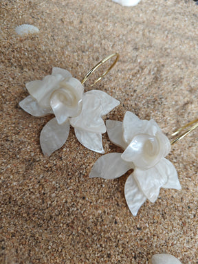 Amuukta 18K Gold Flower Immortal Bloom Earrings
