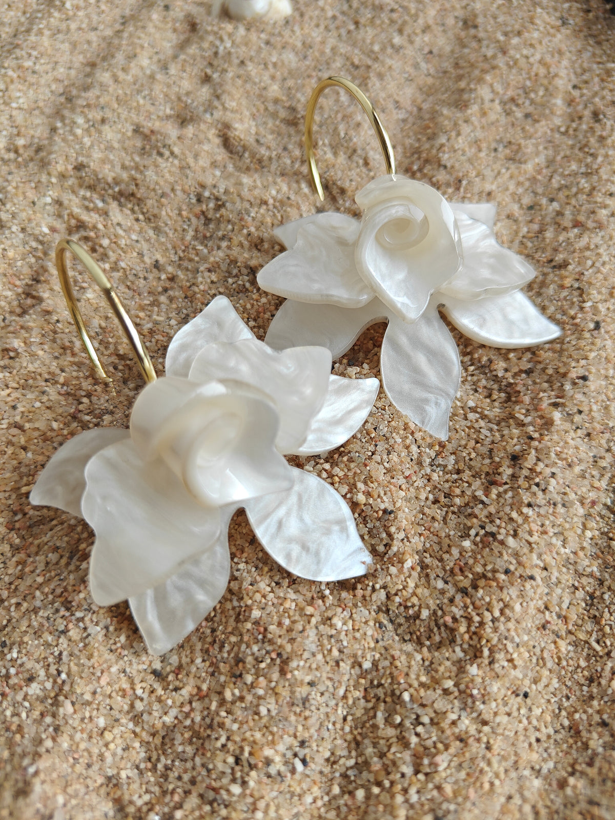 Amuukta 18K Gold Flower Immortal Bloom Earrings